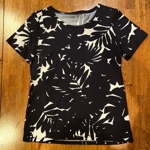 Ann Taylor Factory printed crew neck cotton tee